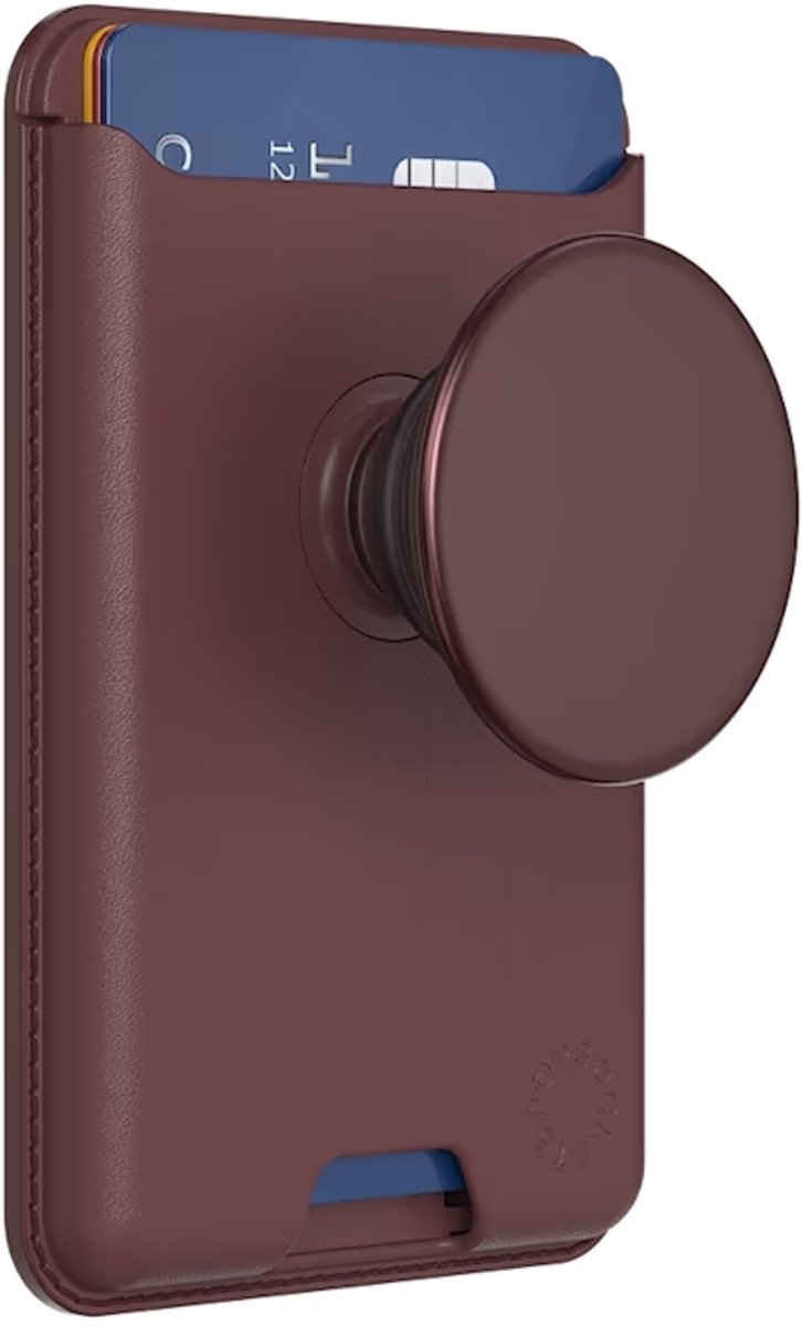 PopSockets PopWallet met Magnetische Ring - Oxblood Alum