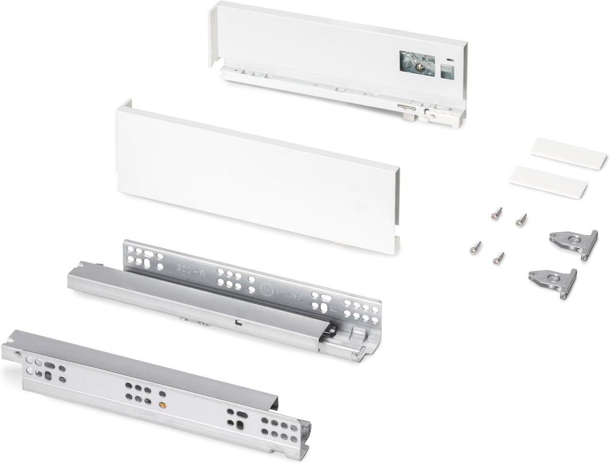 Lade Kit - Keuken Lade Systeem - Kast Organisator - Zachte Sluiting - 45cm Diep 18cm Hoog - Wit