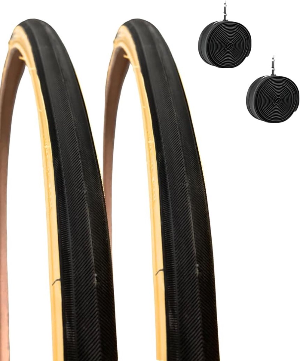 Fietsbanden Set - Buitenbanden Binnenbanden - Stadsfiets Racefiets - Glad Profiel - 700 x 28C - Zwart