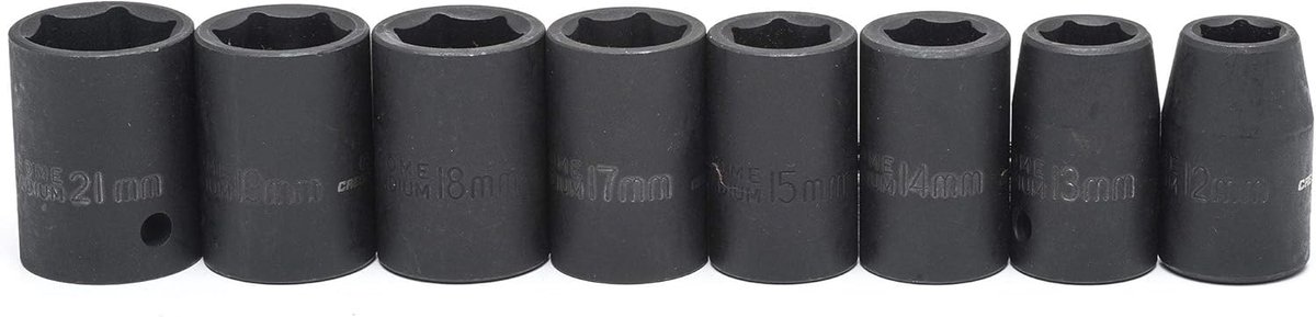 Dopsleutelset Krachtig - Zeskant Bits - Motor Reparatie - 8 Delig - 1/2 Inch