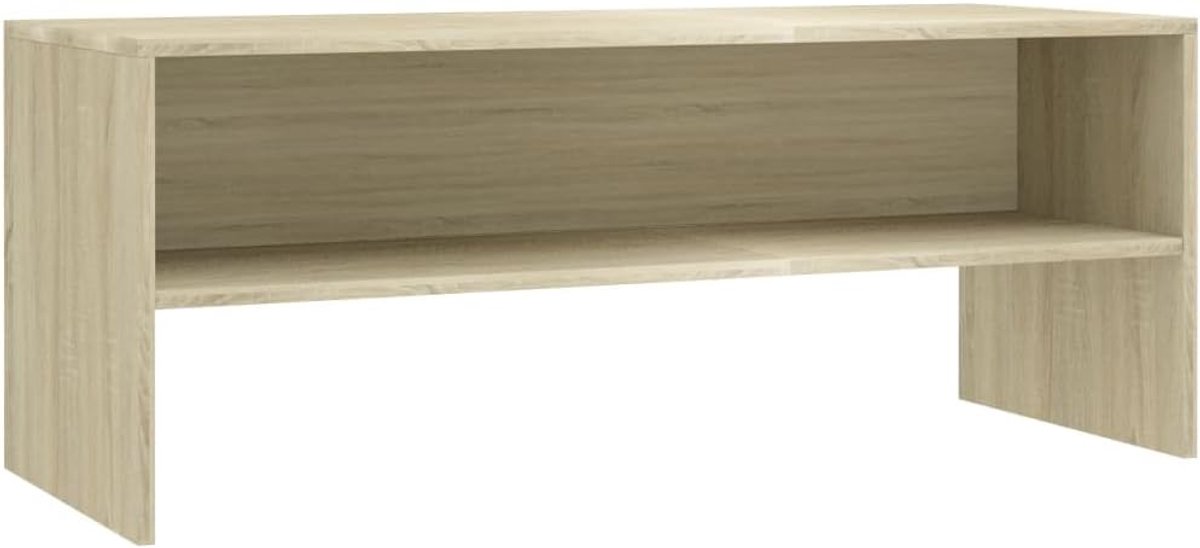 Televisiemeubel - Tv Hifi Kast - Woonkamer Meubel - Praktisch Ontwerp - 100 x 40 x 40 cm - Sonoma Eiken