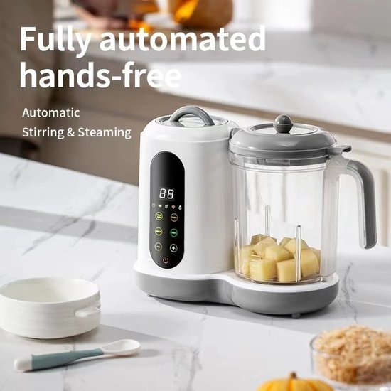 Deliqa 4 in 1 stoomapparaat - blender -hands free - 400 ml - touchscreen - stomen - malen - hapjes maker - stomer van Merkloos — afbeelding 2