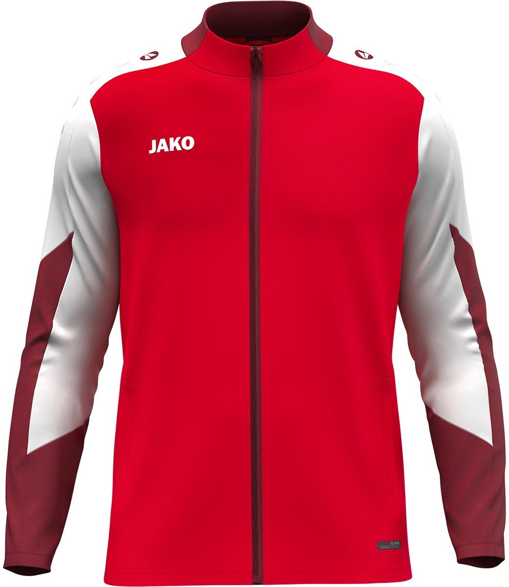 1042x1200.jpg Jako Dynamic Polyestervest Kinderen - Rood / Wit / Donkerrood | Maat: 116 - Afbeelding 1