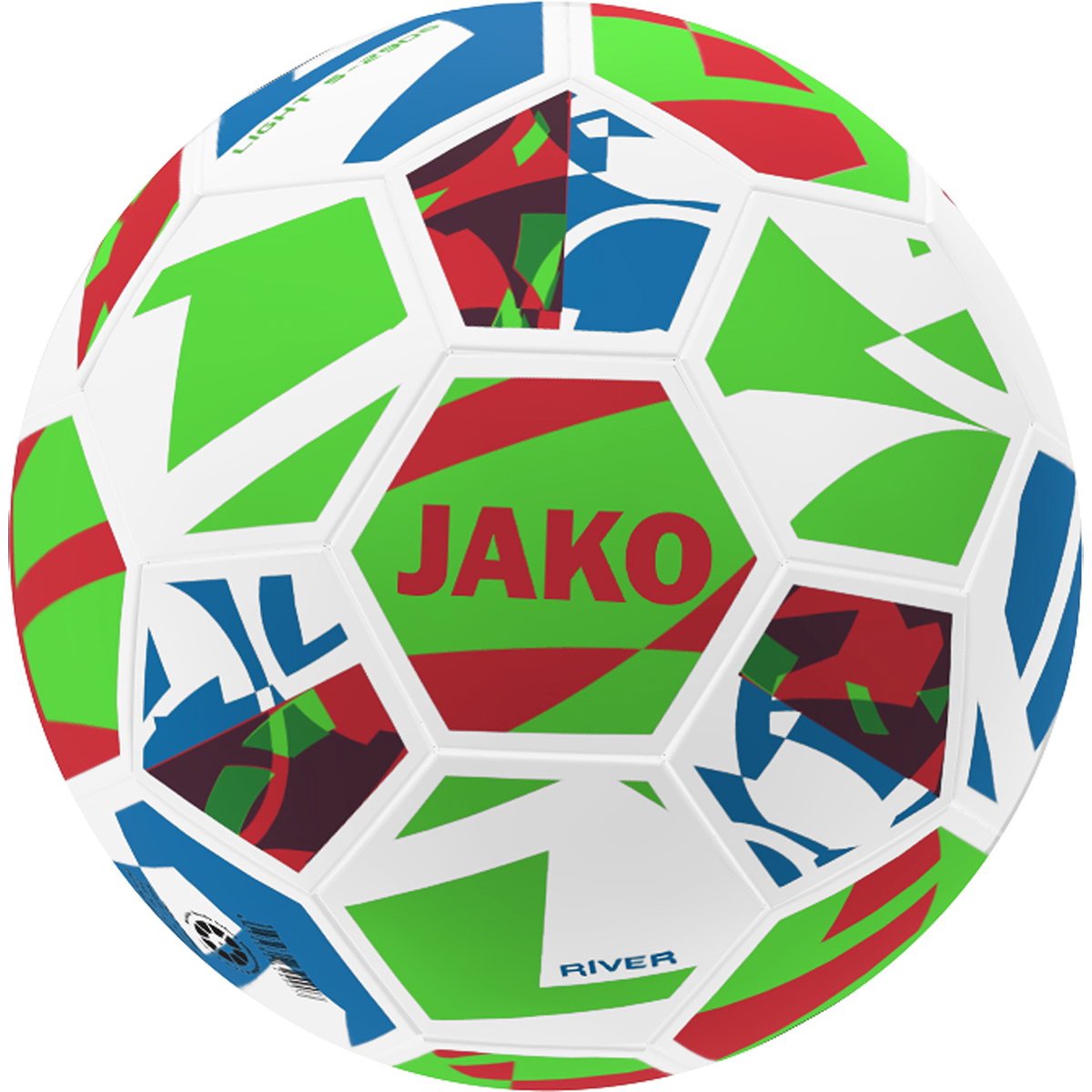 Jako River 290G (Size 3) Lightbal - Wit / Fluo Groen / Rood | Maat: 3