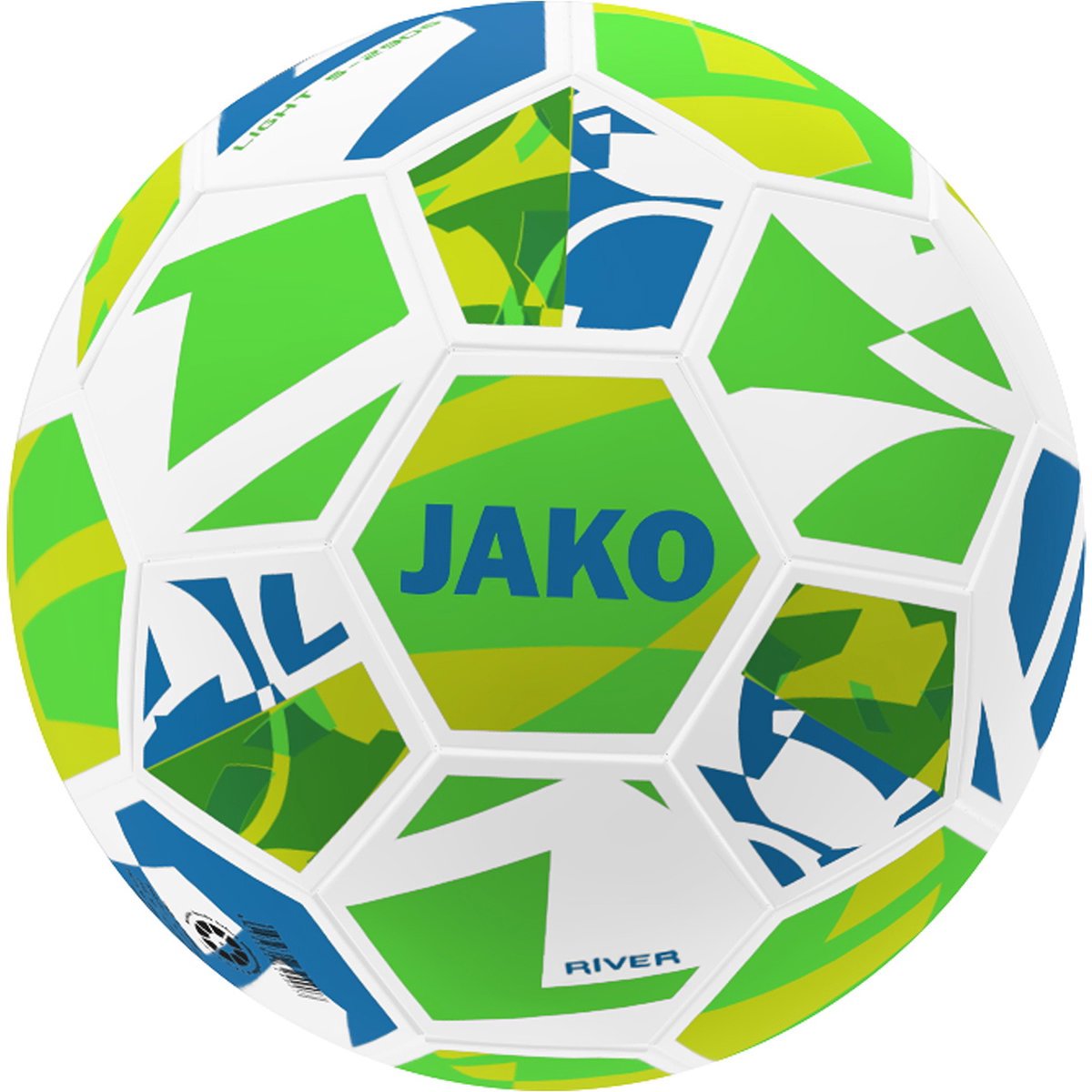 Jako River 290G (Size 4) Lightbal - Wit / Fluo Groen / Fluogeel | Maat: 4