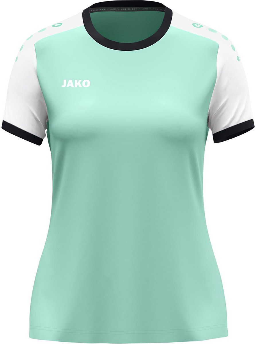 Jako Dynamic Shirt Korte Mouw Dames - Munt / Wit / Marine | Maat: XL