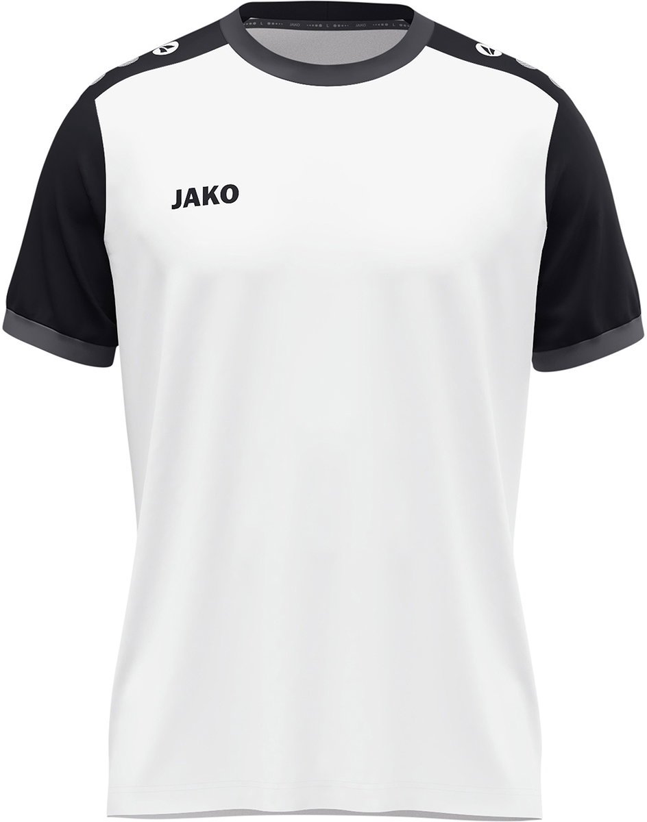 Jako Dynamic Shirt Korte Mouw Kinderen - Wit / Zwart / Antraciet | Maat: 152