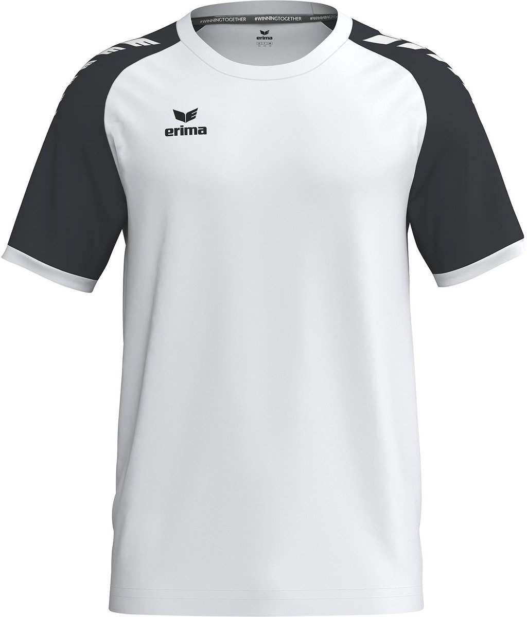 Erima Wings Shirt Korte Mouw Kinderen - Wit / Zwart | Maat: 164