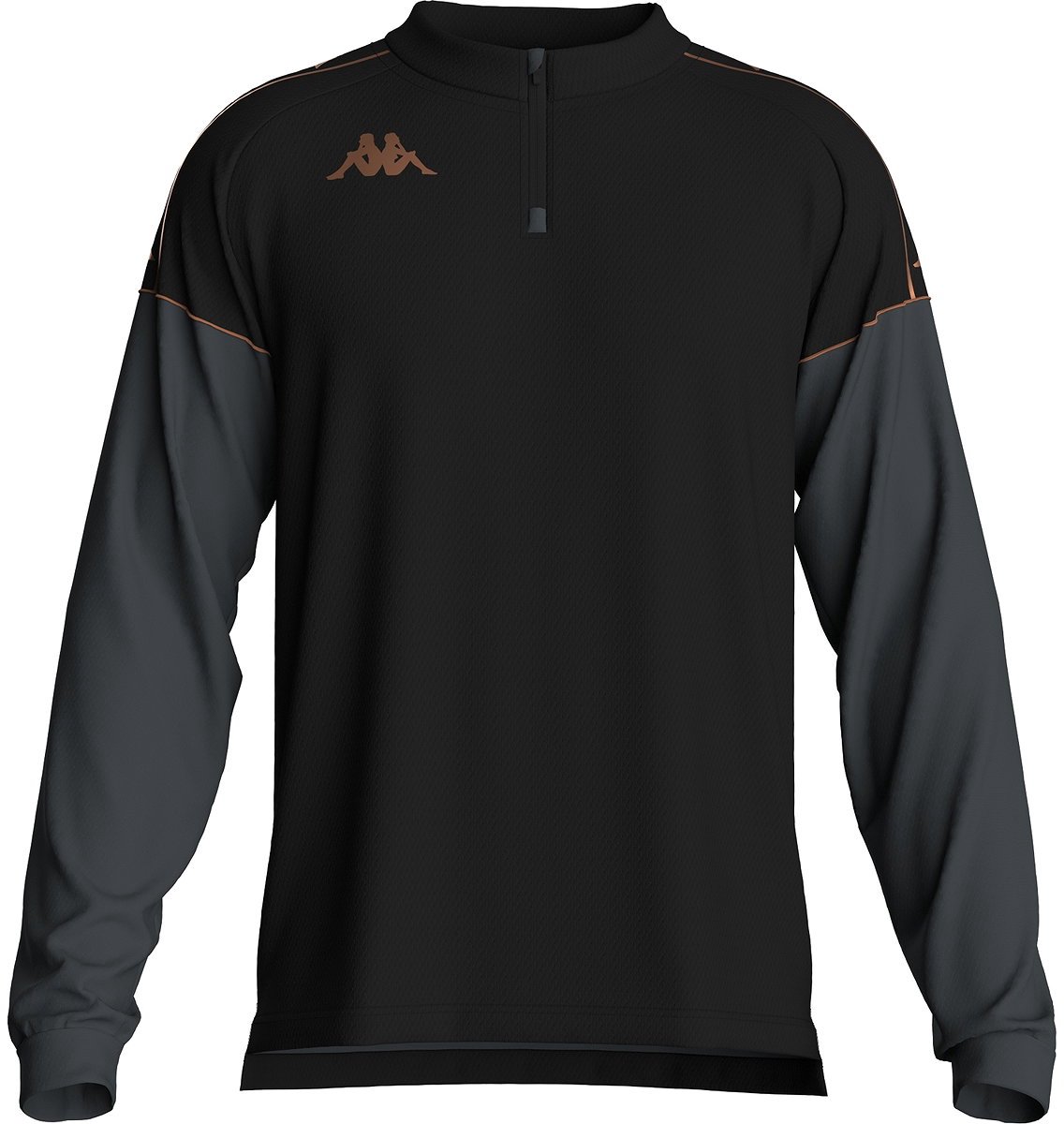 Kappa Massolo Ziptop Heren - Zwart / Grijs | Maat: L
