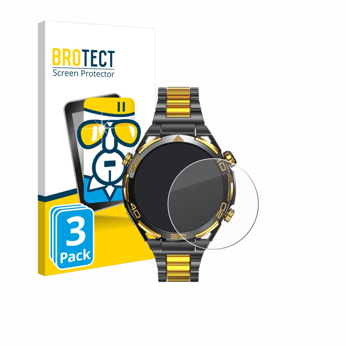 BROTECT - Glas Screenprotector voor Blackview W90 Pro - Gehard Beschermglas 9H 3 Stuks