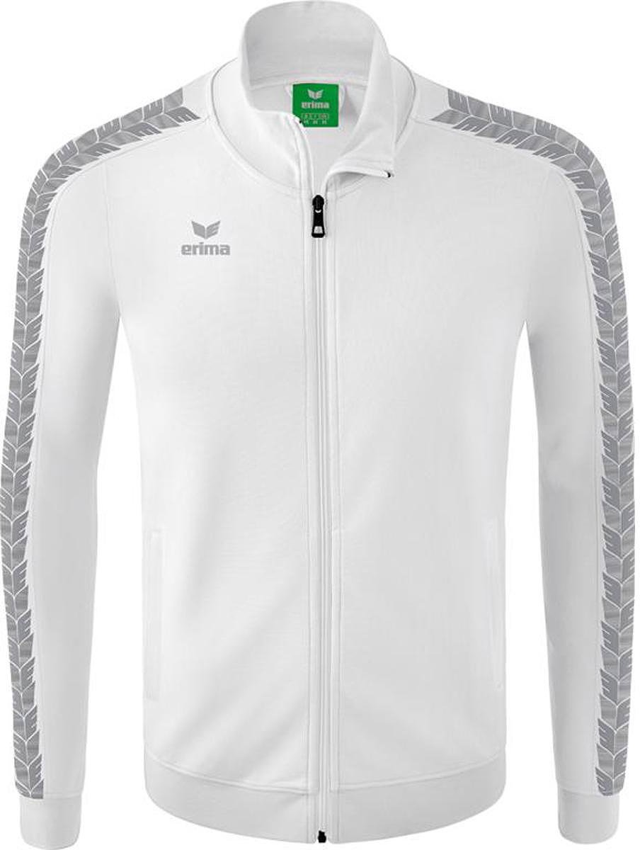 Erima Essential Team Tracktop Jack Kinderen - Wit / Monument Grey | Maat: 164