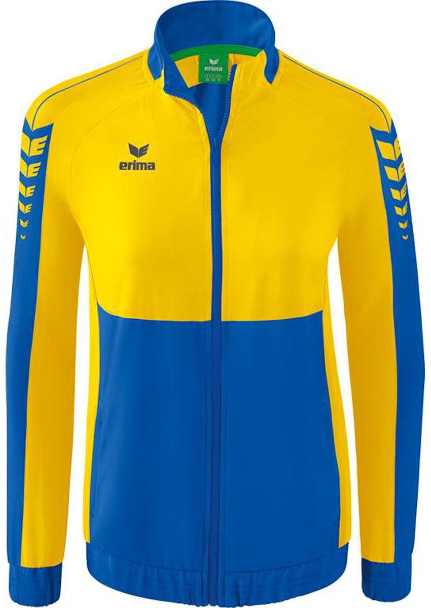 Erima Six Wings Presentatiejack Dames - New Royal / Geel | Maat: 36