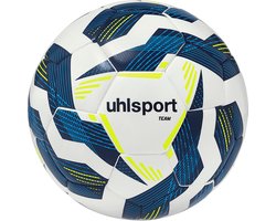Uhlsport Team (Sz. 4) Trainingsbal - Fluogeel / Marine / Wit | Maat: 4