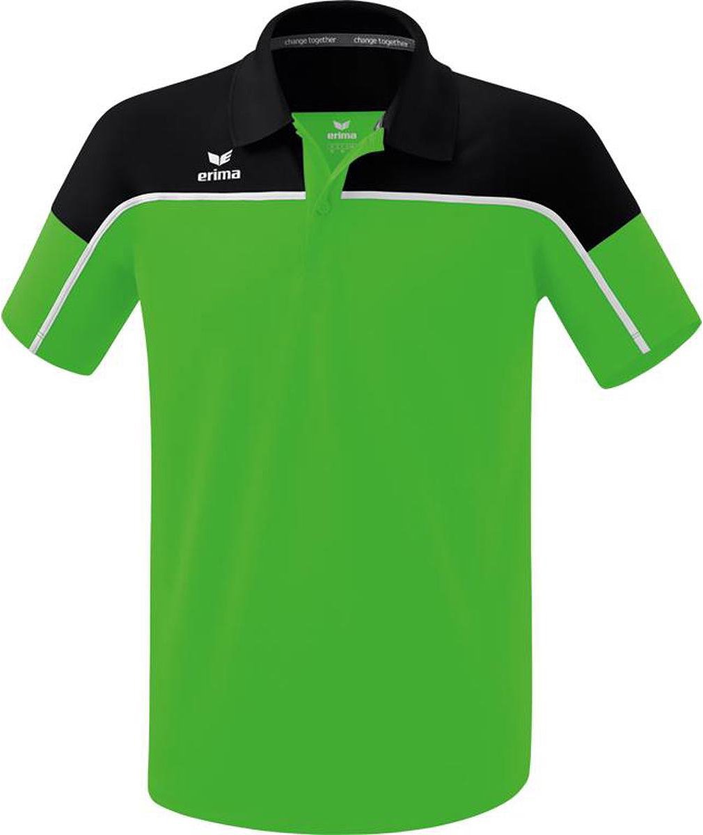Erima Change Polo Heren - Green / Zwart / Wit | Maat: M