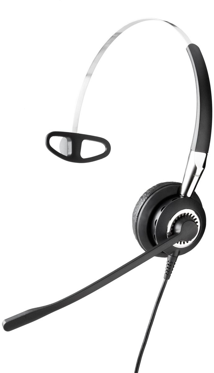 Jabra Biz 2400 II QD Mono NC 3 in 1 Headset Bedraad Neckband, oorhaak, Hoofdband Kantoor/callcenter Zwart, Zilver
