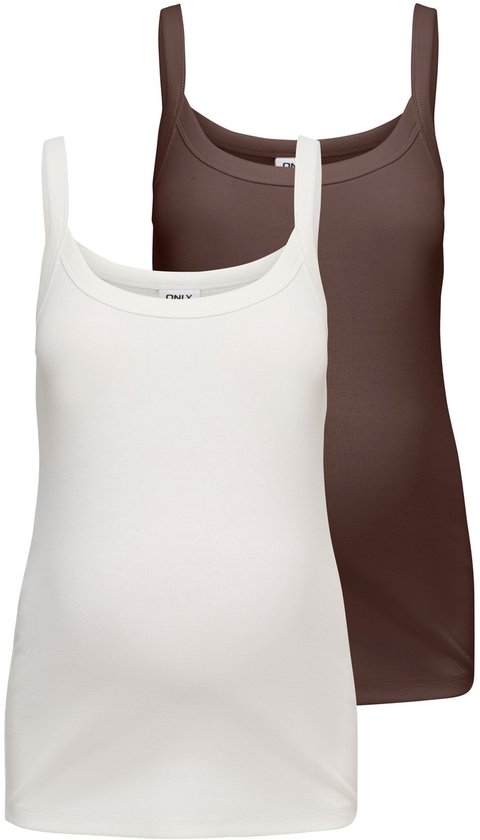 ONLY ONLLINDSAY TANK 2 PACK - Top - cloud dancer/crème