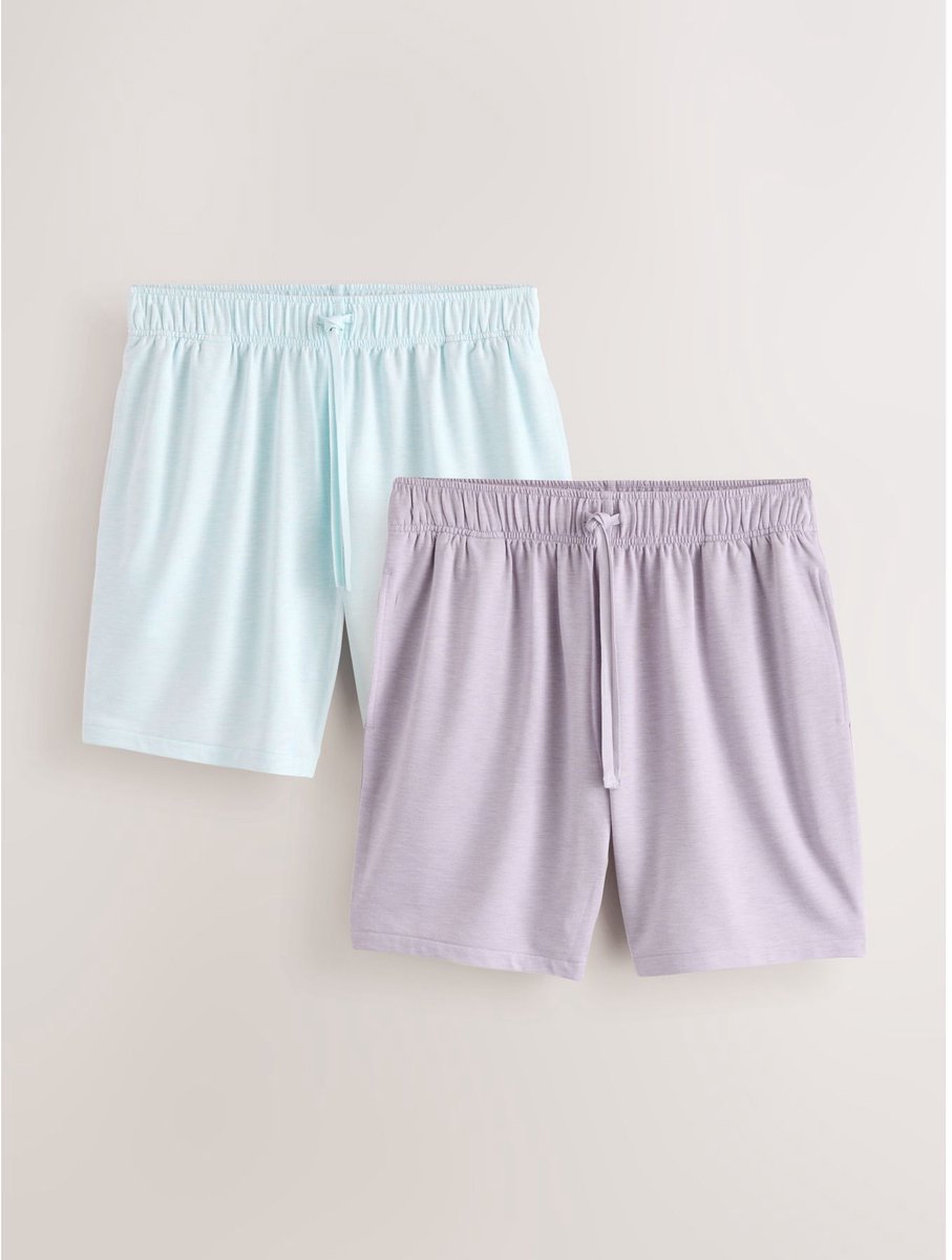 Next - Heren - Set van 2 zachte shorts - Blauw