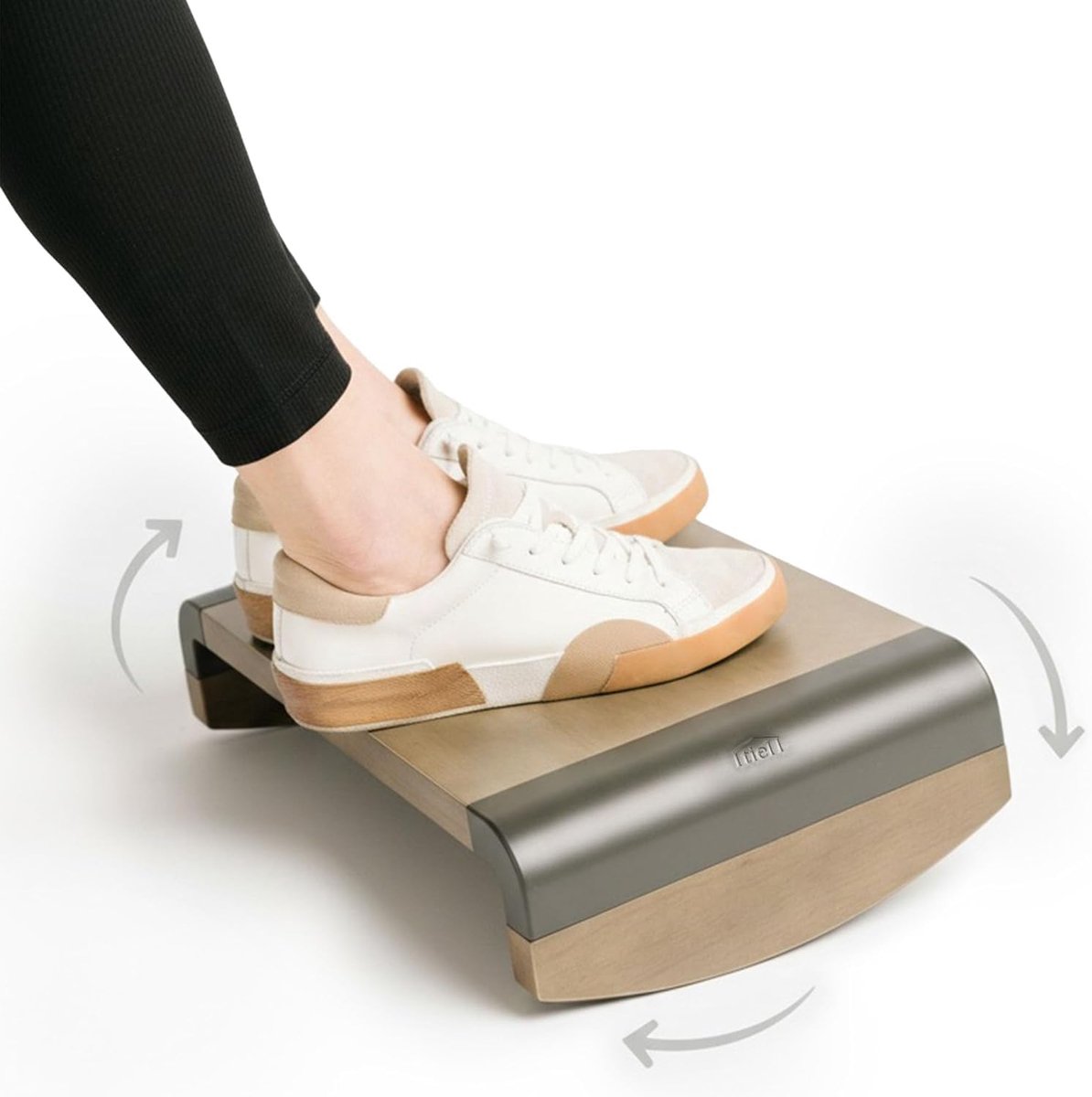Voetsteun Werkplek - Ergonomische Ondersteuning - Comfortabel Zitten - Verstelbare Hoogte - 27x43x11 cm