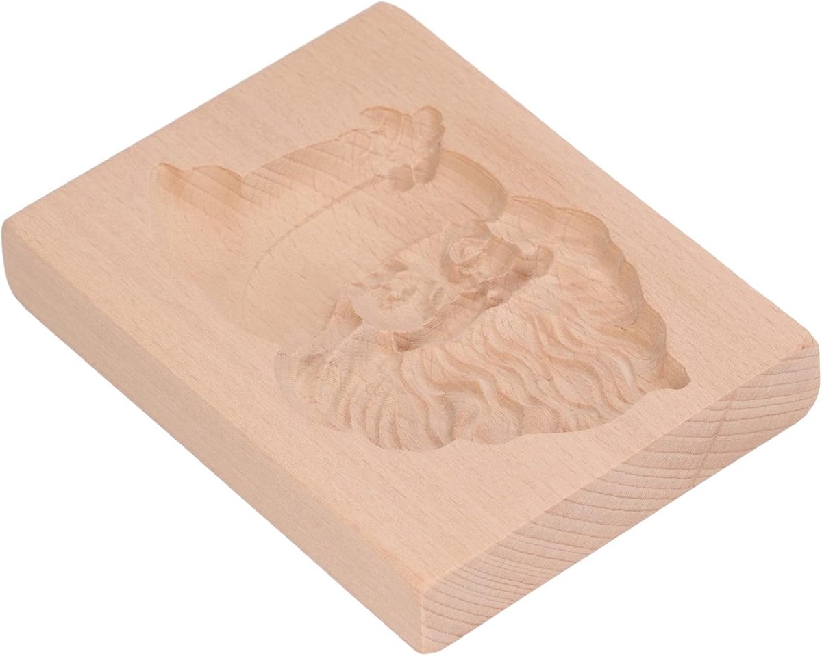 Houten Koekjesvorm - Bakvorm Sint - Koekjes Bakken - Met Gravure - 10 x 8cm - Multicolor