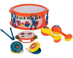 Nijntje Muziekset - Tamboerijn - Trommel - Klappertjes - Sambaballen - Speelgoedinstrumenten