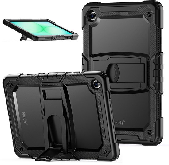 Housse de Tablette Adaptée pour Samsung Galaxy Tab A11 Plus Zwart - Coque Arrière Antichoc Renforcée avec Support Intégré