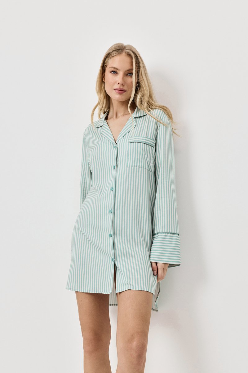 Aruelle Moss Dames Nachthemd Green Beige Groen