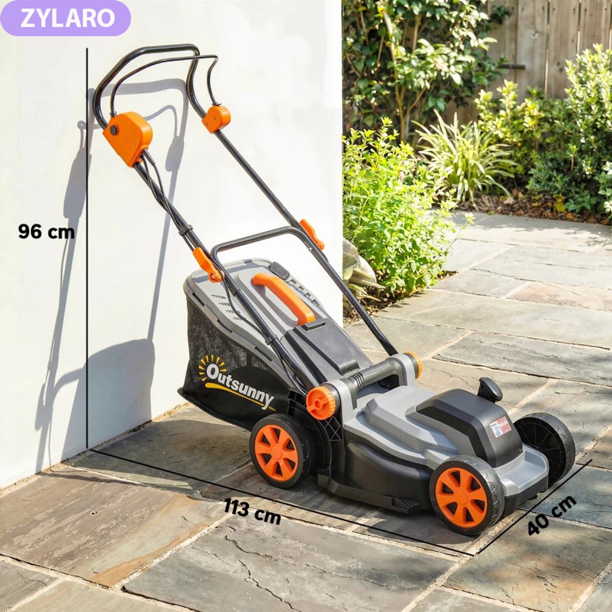 ZYLARO Elektrische Grasmaaier - 34 cm maaibreedte thumbnail 5