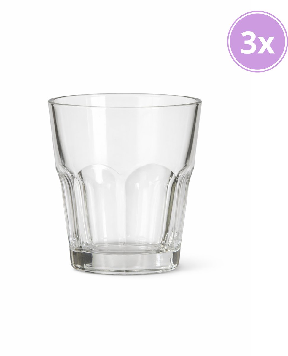Drinkglazen - 270ml/27cl - (3 Stuks) - Drinkglas - Limonadeglazen - Glas - Hoogwaardige kwaliteit - Glazenset - Drinkglazen - Cocktailglazen