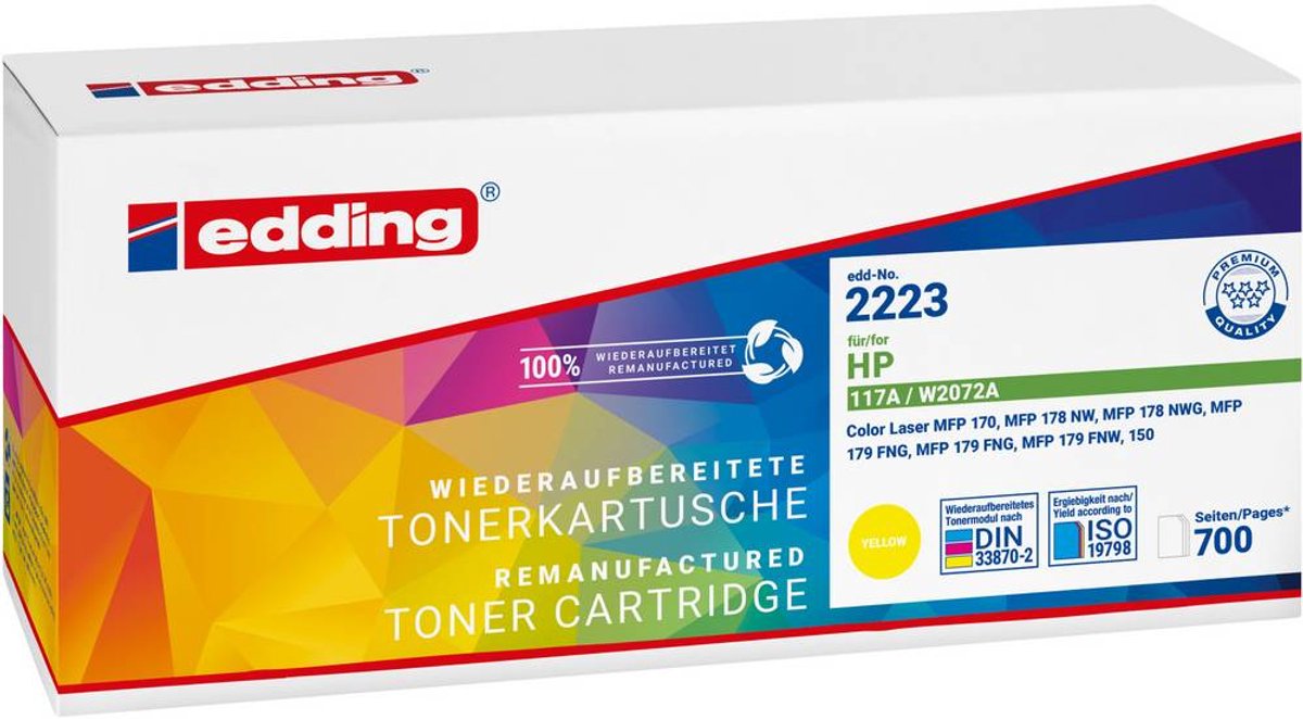 Edding Toner vervangt HP 117A Compatibel Geel 700 bladzijden EDD-2223 18-2223