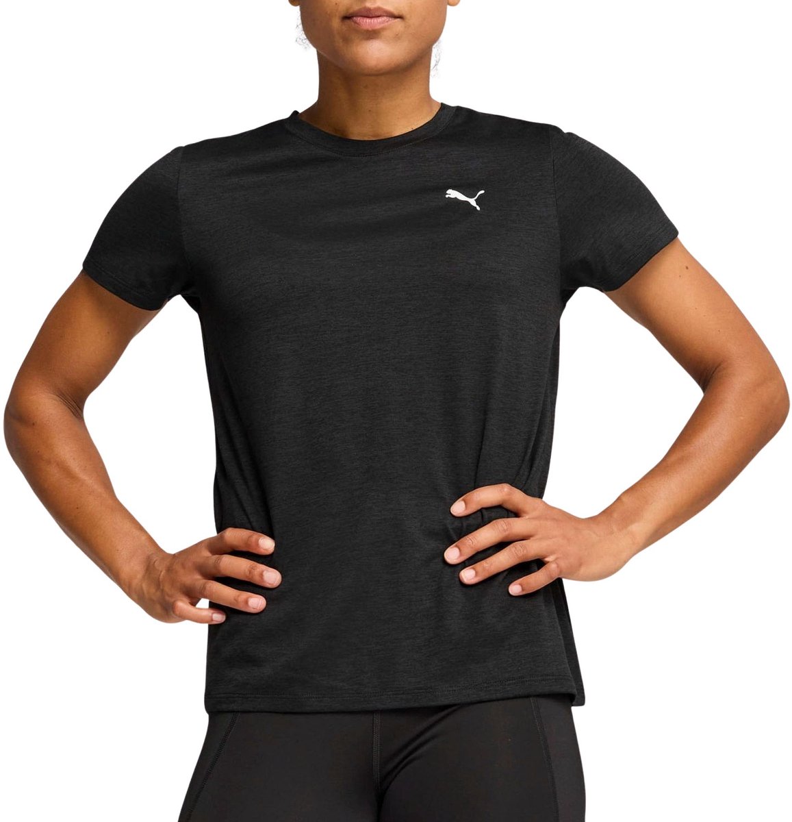 Puma Tad Essentials Gemêleerd Shirt Dames Zwart
