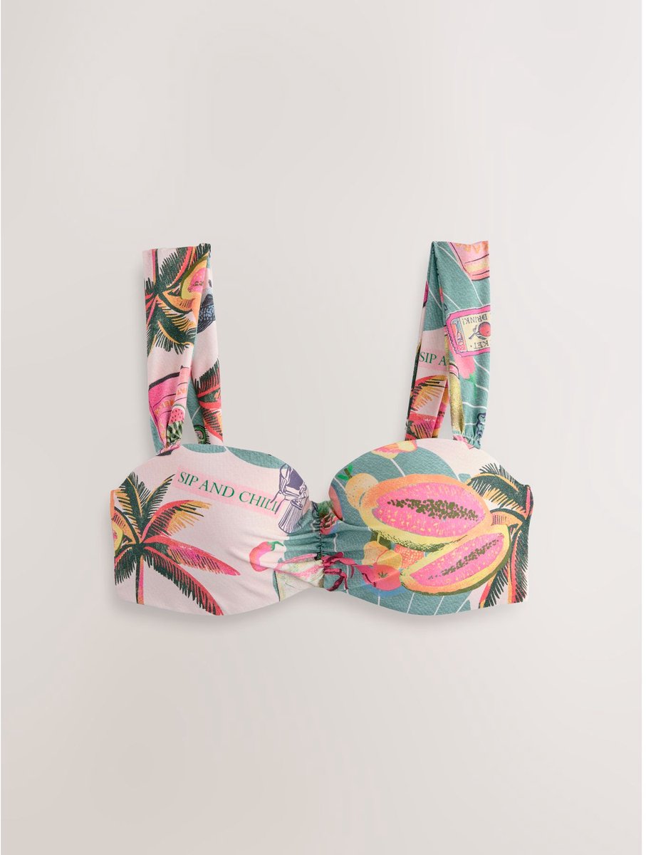 Next - Dames - Bandeau-bikinitop met beugel - Groen