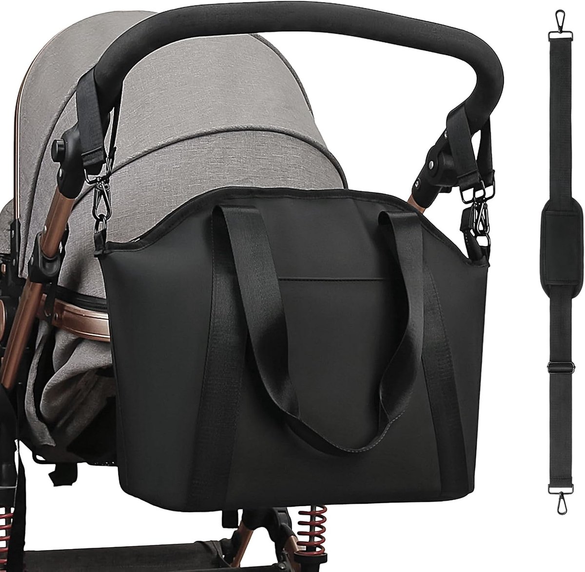 Luiertas Grote Capaciteit - Moedertas Baby - Baby Verzorging - Waterdicht PU-leer - 34 x 15.5 x 24 cm