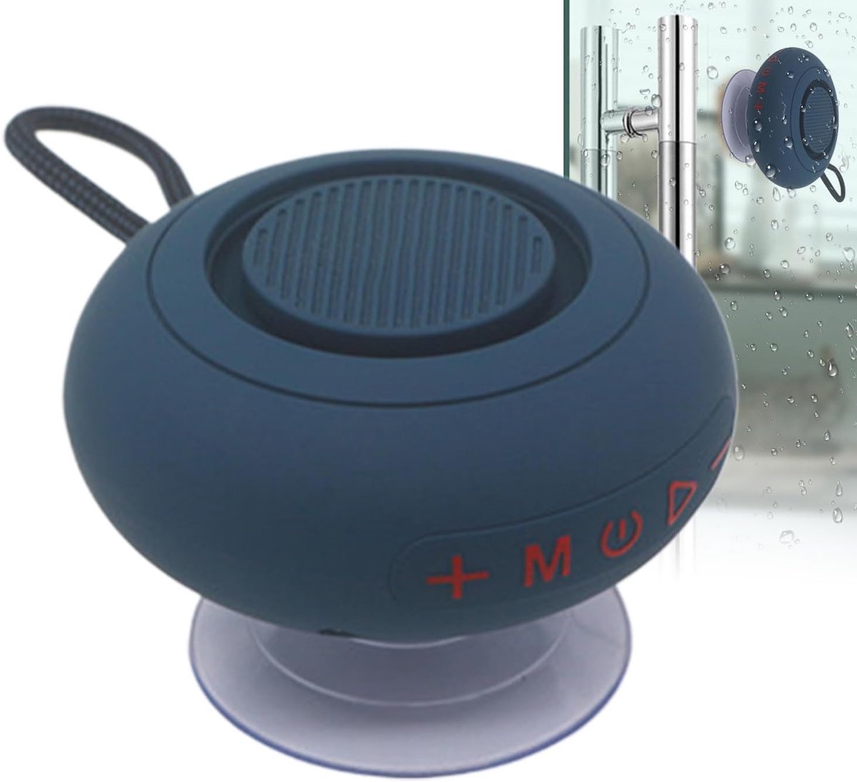 Draadloze Douche Speaker - Waterdicht Audioapparaat - Muziek Luisteren - Ingebouwde Subwoofer - 99 x 55 x 99 cm - Rood