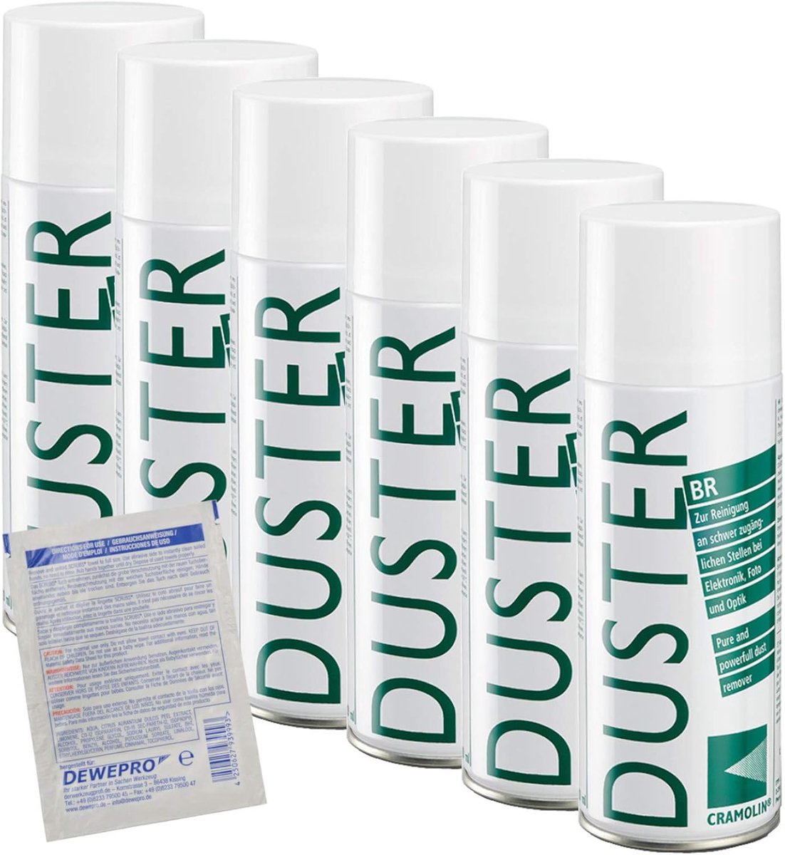 Persluchtspray Set - Stofverwijderaar - Moeilijk Bereikbaar - Laat Geen Sporen - 6 X 200 Ml