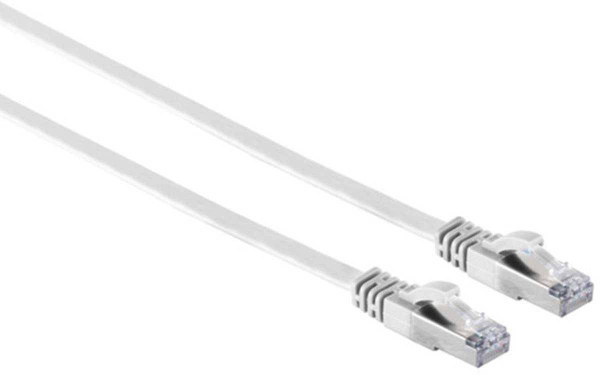 UFTP CAT7 platte netwerkkabel | PVC | wit | 0,25 meter