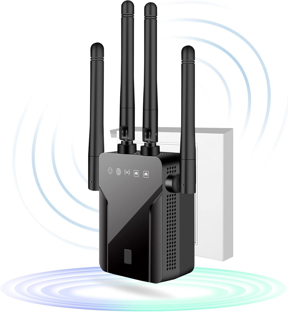 Wifi Versterker - Draadloze Extender - Bereik Uitbreiden - Eenvoudige WPS Installatie - Met LAN Poort