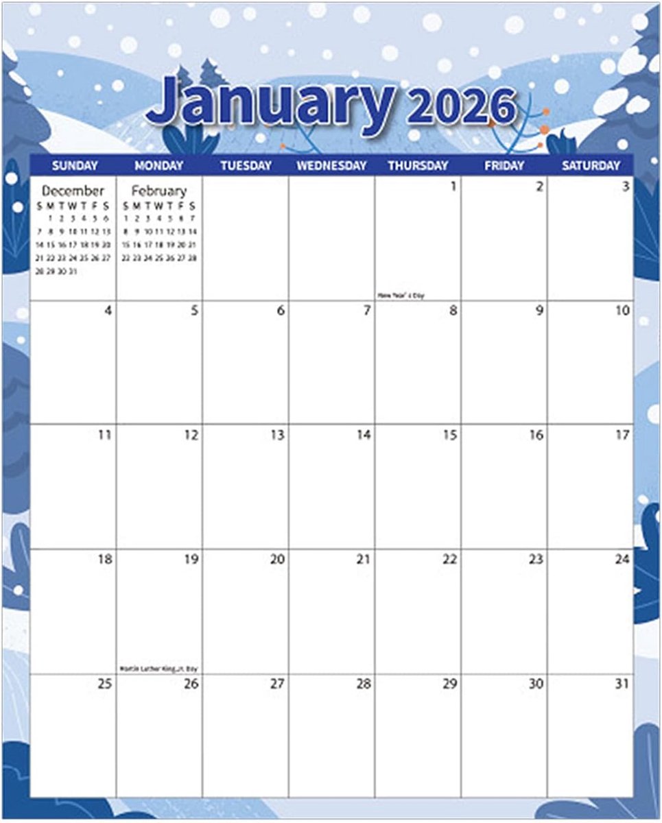 Koelkast Kalender - Magnetische Agenda - Organisatie Thuis - Vegenbestendig Schrijfoppervlak - 36.8x29.2 cm - Wit