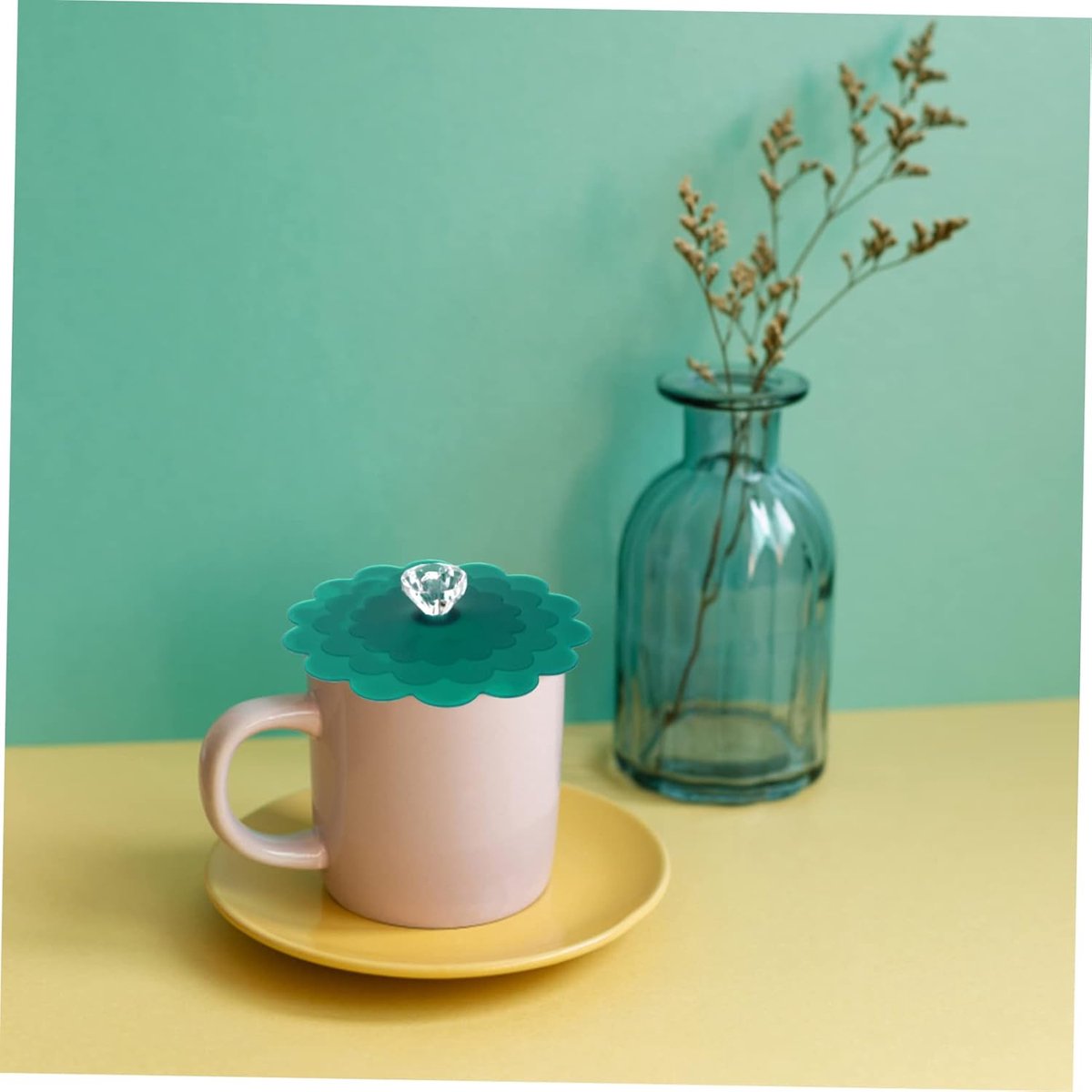 Siliconen Bekerdeksels - Herbruikbare Dekseltjes - Dranken Afdekken - Set van 18 stuks - 11.7cm Diameter - Vrolijke Kleuren — cadeau in Cadeau-ideeën - foto 2