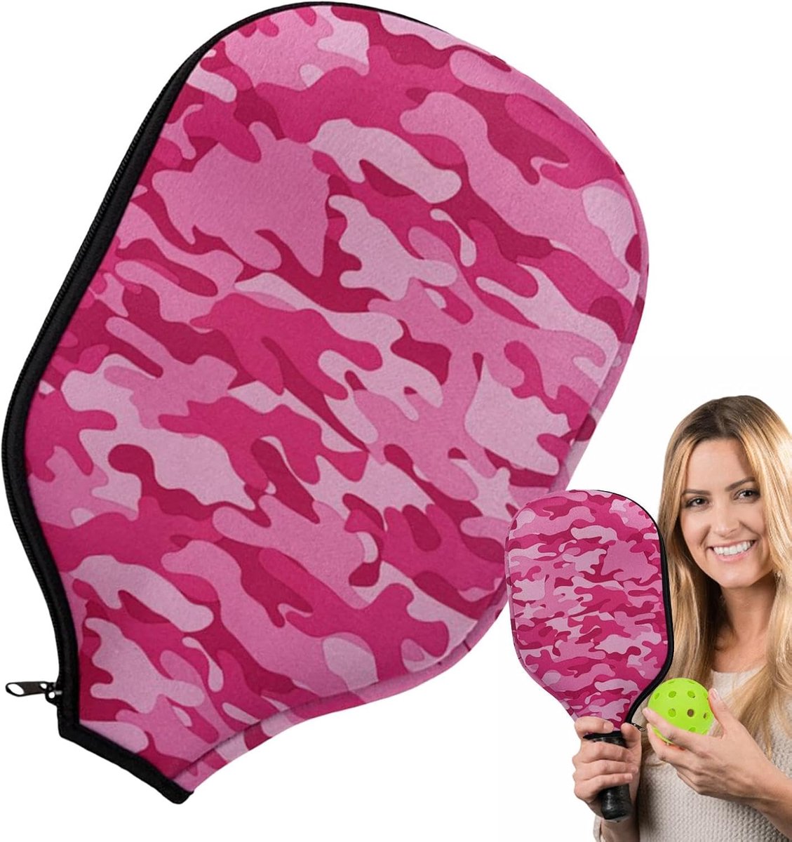 Pickleball Paddlehoes - Racket Beschermer - Veilig Transport - Ritssluiting Ontwerp - 31 x 24 cm - Zwart