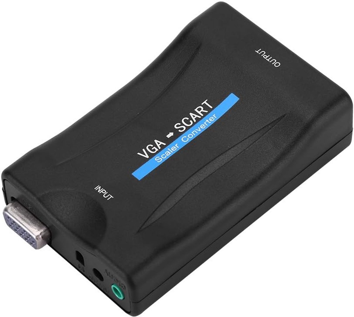VGA naar Scart Adapter - Video Audio Converter - Oude TV Aansluiten - Meerdere Resoluties Ondersteund - Compact Formaat