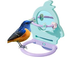 Vogel Zitstok - Verrijking Speelgoed - Vogelkooi Inrichting - Bijtbestendig Materiaal - 15.2 x 11.2 cm - Groen