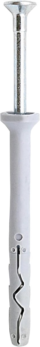 Nagelpluggen Set - Slagpluggen Beton - Snelle Montage - Geharde Kop - 6x60mm - Nylon