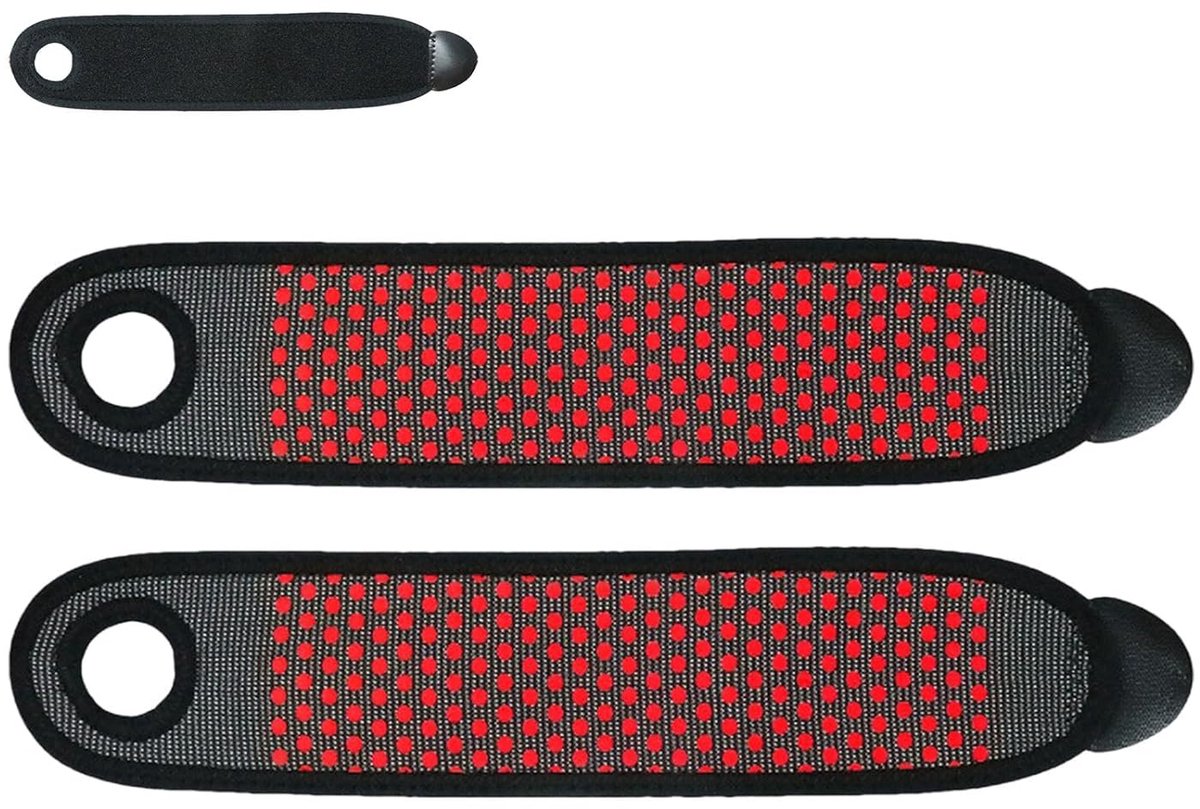 Polsverwarmingskussen - Verwarmende Bandage - Spiervermoeidheid Verlichten - Zelfverwarmend Materiaal - 33 cm Lengte - Groen Rood
