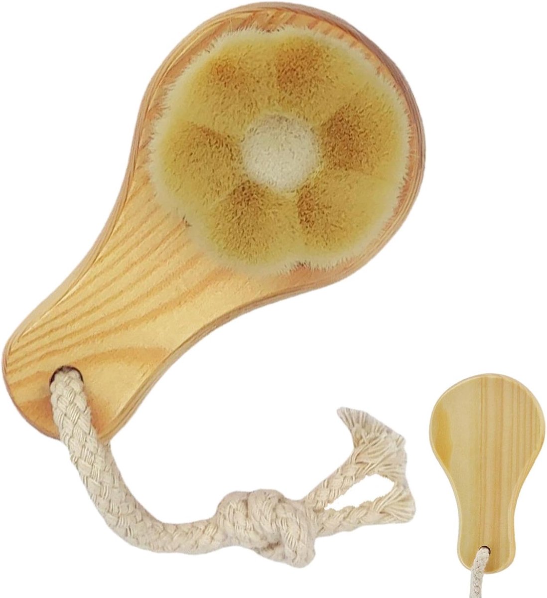 Gezichtsborstel Hout - Reinigingsborstel Zacht - Dagelijkse Huidverzorging - Comfortabel Houten Handvat - 10 x 5.8 x 4 cm