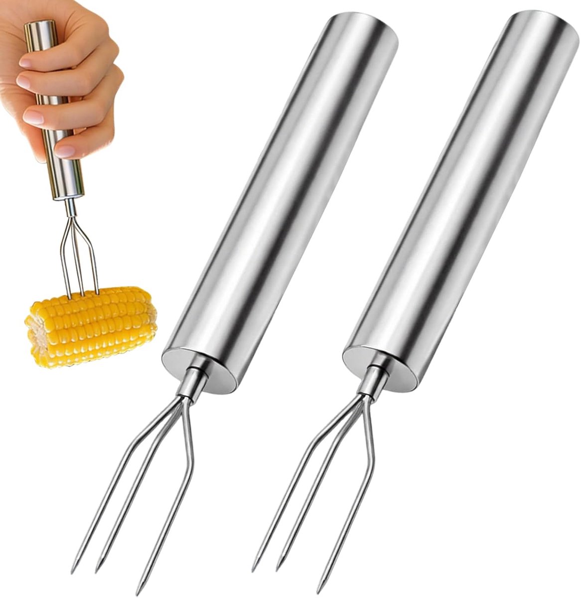 Vleesvork Set - Keukenbestek RVS - Grillen & Serveren - Roestvrij Staal - 15 cm Lengte