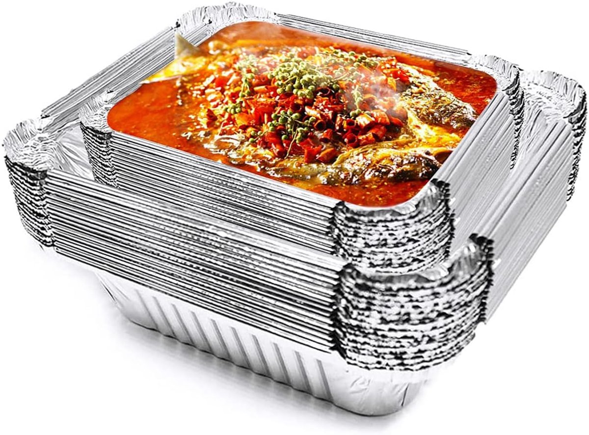 Aluminium Bakjes - Wegwerp Bakjes - Barbecue en Oven - Hittebestendig Materiaal - 50 Stuks