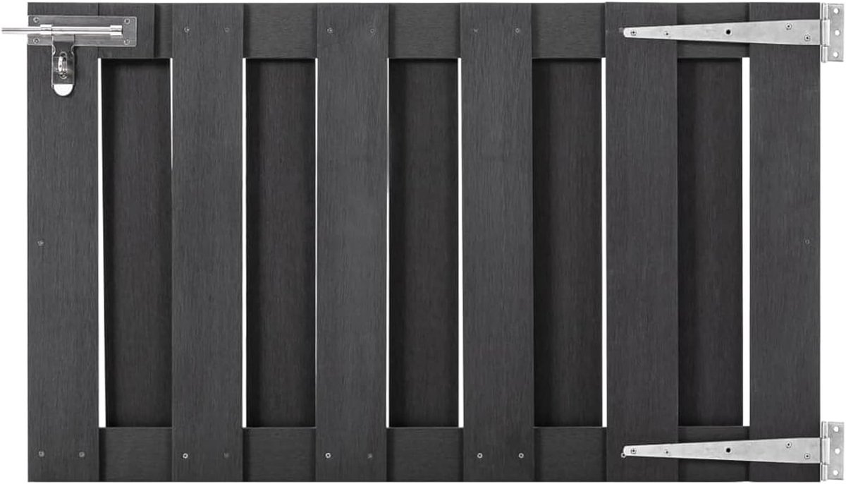 Tuinpoort WPC - Houten toegang - Tuin afsluiten - Robuust WPC materiaal - 100x60 cm - Grij