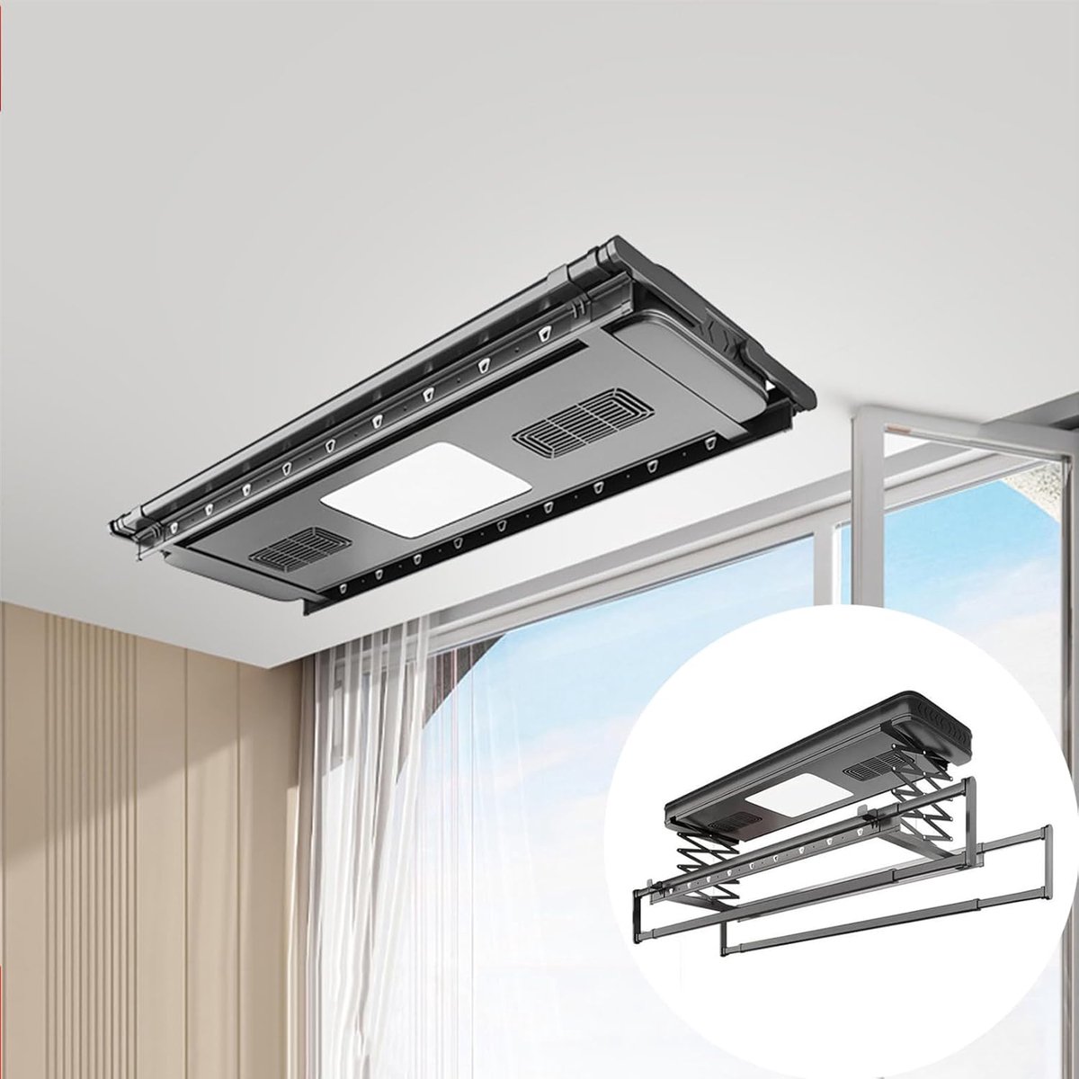 Elektrisch Droogrek - Plafond Droogrek