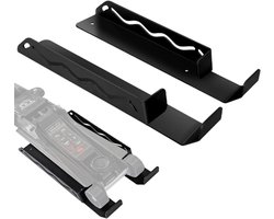 Hydraulische Dommekracht - Montagebeugel Krikken - Werkplaats Opslag - Versterkte Stabiele Beugel - Tot 10cm Wiel - Zwart