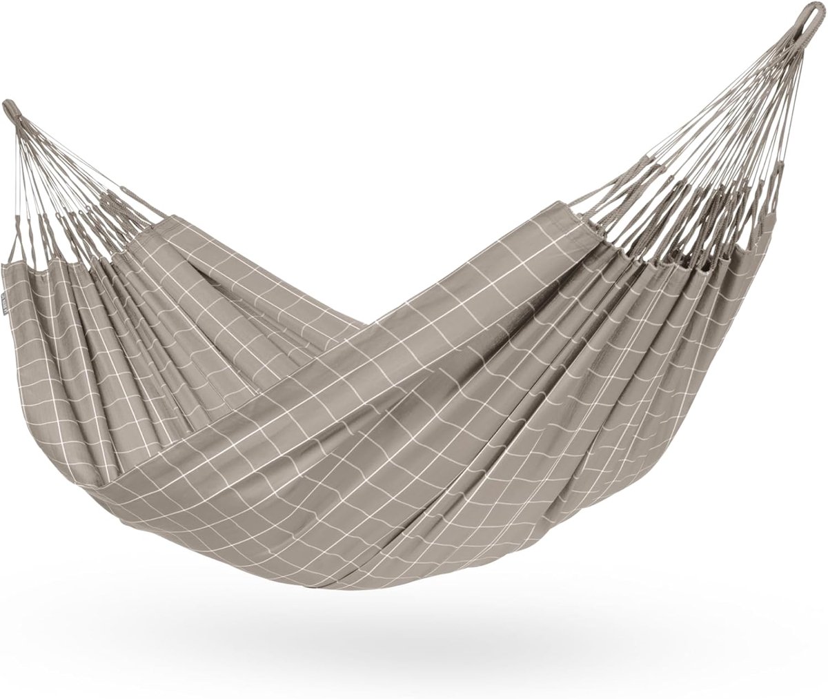 Klassieke Hangmat - Kingsize Ontspanning - Buiten Genieten - Scheurvast Materiaal - 400 x 180 cm - Almond